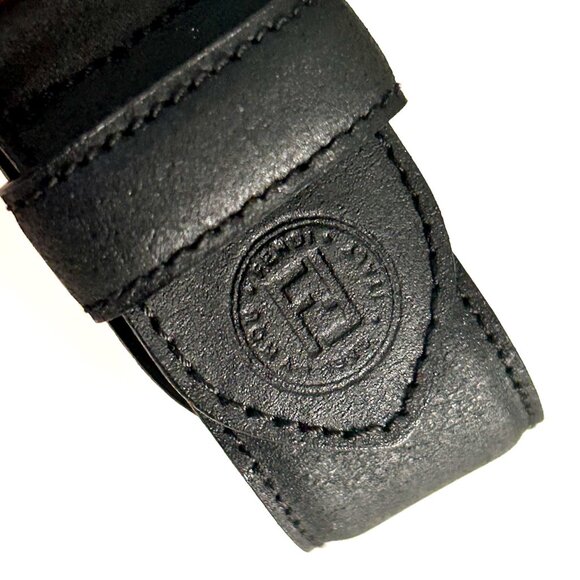 Fendi UNISEX  Squared FF Leather Belt EUC - Picture 4 of 12